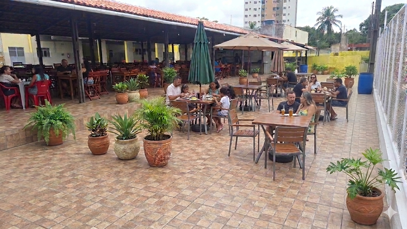 Nova área gourmet em uso pelos sócios